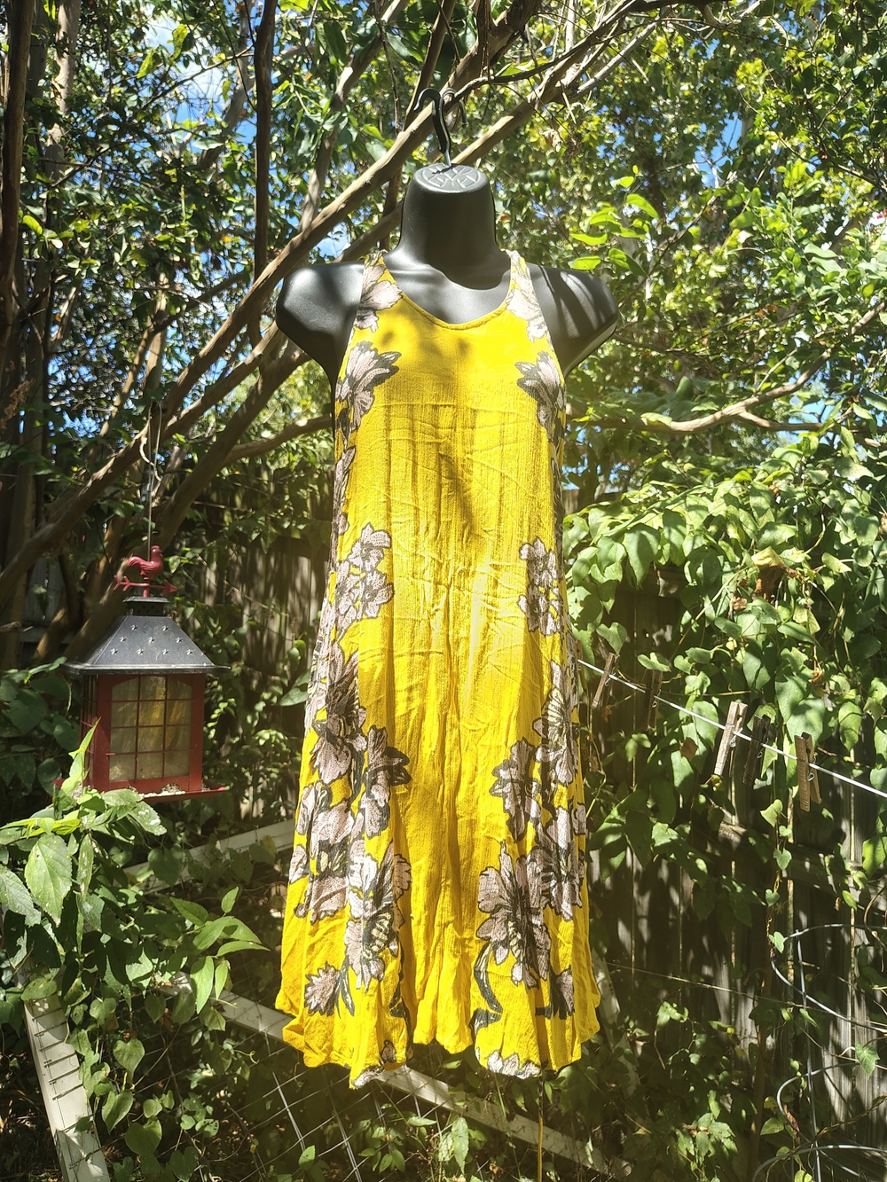 Free People Yellow Floral Midi Sundress